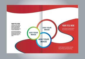 panfleto de negócios profissional, modelo de design de brochura corporativa, dobra dupla vetor