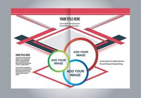 panfleto de negócios profissional, modelo de design de brochura corporativa, dobra dupla vetor