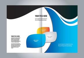 pacote de design de brochura com duas dobras de negócios corporativos vetor