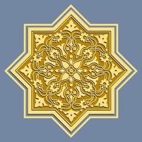 mandala de luxo fundo arabesco padrão árabe estilo oriental islâmico mandala decorativa para impressão, capa, brochura, panfleto, banner vetor