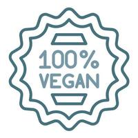 todos os produtos veganos linha ícone de duas cores vetor