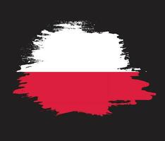 vetor de bandeira de textura grunge da polônia vintage