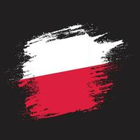 vetor de bandeira de textura profissional da polônia