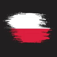 novo vetor vintage de bandeira grunge da polônia