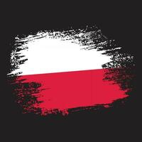 vetor de bandeira da polônia de efeito de textura