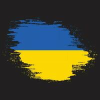 vetor de bandeira grunge de pincel da ucrânia