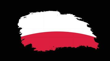 fundo de bandeira da polônia de textura grunge vetor