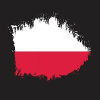 bandeira colorida do grunge da polônia vetor