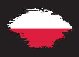 vetor de bandeira da polônia pincelada de tinta