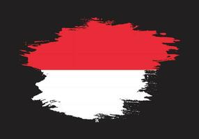 vetor de bandeira da indonésia com raia de tinta profissional