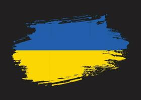 vetor de bandeira da ucrânia respingo de textura grunge