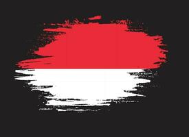 tinta tinta pincel pincel quadro vetor de bandeira da indonésia