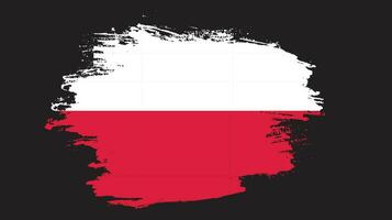 vetor de bandeira da polônia pincelada moderna