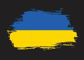 novo vetor de bandeira da ucrânia vintage de textura grunge desbotada