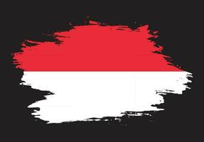 vetor de bandeira de textura grunge indonésia angustiado