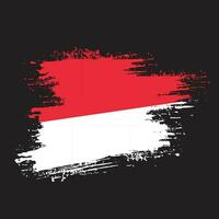 vetor de bandeira de moldura de pincel da indonésia