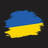 vetor de bandeira da ucrânia abstrato profissional de pintura à mão