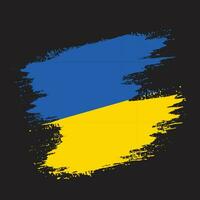 vetor de bandeira da ucrânia com raia de tinta profissional