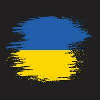 vetor de bandeira da ucrânia de textura grunge profissional angustiado