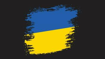 vetor de bandeira da ucrânia com raia de tinta profissional
