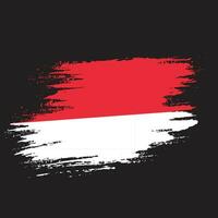 bandeira colorida do grunge da indonésia vetor