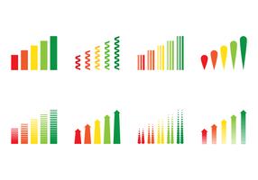 Vectores de gráfico de barras de receita vetor