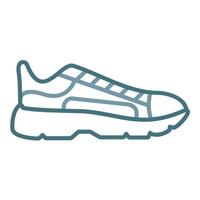 ícone de linha de sapatos de duas cores vetor
