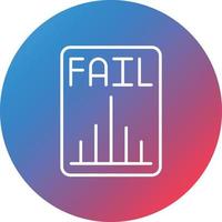 ícone de plano de fundo do círculo de gradiente de linha de falha de negócios vetor