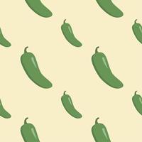 padrão sem emenda de pimenta jalapeno. ilustração vetorial de design plano de padrão sem costura de pimentão vetor