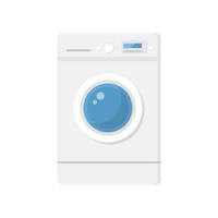 ilustração em vetor design plano de máquina de lavar. ilustração em vetor quarto de serviço de lavanderia.