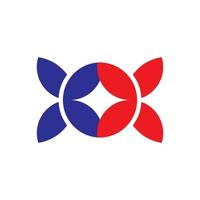 vetor de logotipo de símbolo de design geométrico vinculado a borboleta abstrata