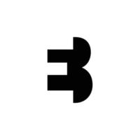 letra eb vetor de logotipo geométrico simples abstrato