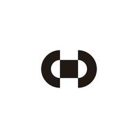 vetor de logotipo simples geométrico de letra quadrada cc