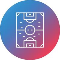 ícone de fundo do círculo gradiente da linha do campo de futebol vetor
