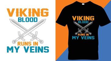 design de camiseta viking. vetor