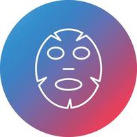 ícone de fundo do círculo de gradiente de linha de máscara facial vetor