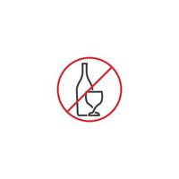 janeiro seco, garantia sem álcool. modelo de ícone de logotipo vetorial vetor