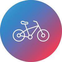 ícone de fundo do círculo gradiente de linha de bicicleta vetor