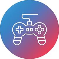 ícone de plano de fundo do círculo gradiente da linha do gamepad vetor