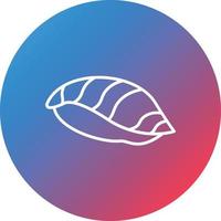 ícone de fundo do círculo gradiente de linha de sushi vetor