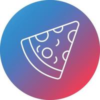 ícone de plano de fundo do círculo gradiente da linha da fatia de pizza vetor