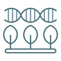 organismos transgênicos linha ícone de duas cores vetor