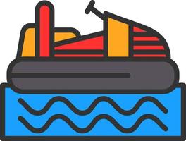 design de ícone de vetor de barco pára-choques