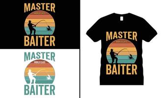 vetor de design de camiseta de amante de pesca. use para camisetas, canecas, adesivos, etc.