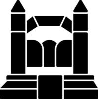 design de ícone de vetor de castelo insuflável