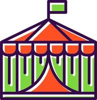 design de ícone de vetor de tenda de circo