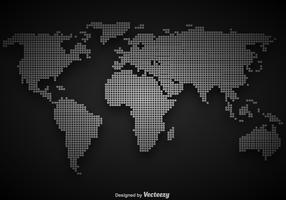 ilustração pontilhada do mapa do mundo vetor