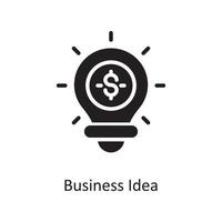 ilustração de design de ícone sólido vetor de ideia de negócio. símbolo de gerenciamento de negócios e dados no arquivo eps 10 de fundo branco