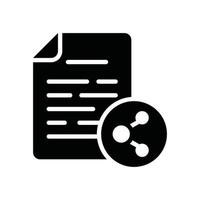 compartilhamento de dados vetor glifo ícone símbolo de computação em nuvem arquivo eps 10