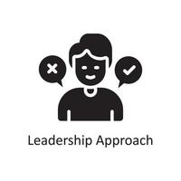 ilustração de design de ícone sólido vetor de abordagem de liderança. símbolo de gerenciamento de negócios e dados no arquivo eps 10 de fundo branco